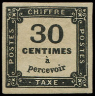 * TAXE - 6   30c. Noir, TB - 1859-1959 Lettres & Documents