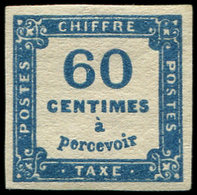 (*) TAXE - 9a  60c. Bleu Très Foncé, TB - 1859-1959 Lettres & Documents