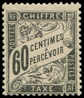 * TAXE - 21  60c. Noir, Centrage Courant, TB. J - 1859-1959 Briefe & Dokumente