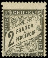 ** TAXE - 23   2f. Noir, Très Décentré Vers Le Bas, Sinon TB - 1859-1959 Lettres & Documents