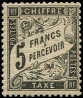 * TAXE - 24   5f. Noir, Grande Fraîcheur, Petite Ch., TB. S Et Br - 1859-1959 Lettres & Documents