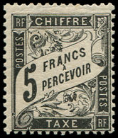 * TAXE - 24   5f. Noir, TB. C - 1859-1959 Lettres & Documents