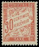 * TAXE - 34  30c. Rouge-orange, TB. C - 1859-1959 Lettres & Documents