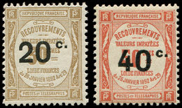 ** TAXE - 49/50 20c. Sur 30c. Bistre Et 40c. Sur 50c. Rouge, TB - 1859-1959 Lettres & Documents