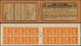 CARNETS (N°Cérès Jusqu'en1964) - 17   Semeuse Camée,  5c. Orange, N°158A, T IIA, S. 11, L'ILLUSTRATION, TB - Sonstige & Ohne Zuordnung