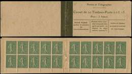 CARNETS (N°Cérès Jusqu'en1964) - 67   Semeuse Lignée, 15c. Vert-olive, N°130D, T V, Haut De Feuille, 2 Ex. *, 2 Ex. Froi - Sonstige & Ohne Zuordnung