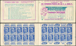 CARNETS (N°Cérès Jusqu'en1964) - 266  Gandon, 15f. Bleu, N°886, T I, S. 10, PERNET-DUCHER, 196GP/EU 84661, N°31408, Daté - Autres & Non Classés