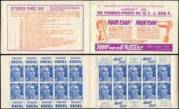 CARNETS (N°Cérès Jusqu'en1964) - 270  Gandon, 15f. Bleu, N°886, T I, S. 16, ROTARY, Superbe - Autres & Non Classés