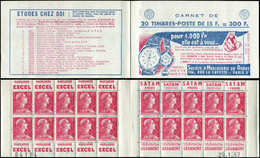 CARNETS (N°Cérès Jusqu'en1964) - 293  Muller, 15f. Rose, N°1011, S. 3-57, HORLOGERIE DU DOUBS, N°84124, Daté 29/1/57, TB - Autres & Non Classés