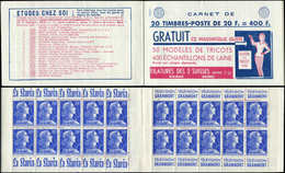 CARNETS (N°Cérès Jusqu'en1964) - 347  Muller, 20f. Bleu, N°1011B, T I, S. 10-57, 3 SUISSES, TB - Autres & Non Classés