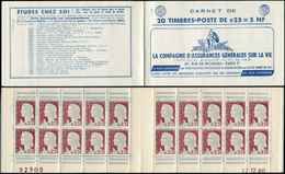 CARNETS (N°Cérès Jusqu'en1964) - 368  Marianne De Decaris, 0,25 Gris Et Grenat, N°1263, T I, S. 15-60, N°92909 Du 17/12/ - Autres & Non Classés