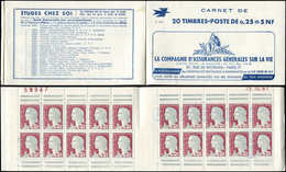 CARNETS (N°Cérès Jusqu'en1964) - 369  Marianne De Decaris, 0,25 Gris Et Grenat, N°1263, T I, S. 16-61, ASSURANCES VIE, G - Autres & Non Classés