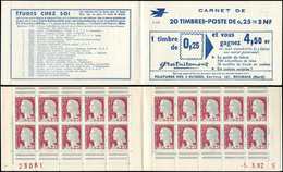 CARNETS (N°Cérès Jusqu'en1964) - 369  Marianne De Decaris, 0,25 Gris Et Grenat, N°1263, T I, S. 4-62, 3 SUISSES, Daté 5/ - Autres & Non Classés