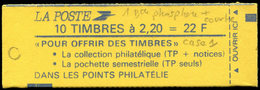 CARNETS (N°Cérès Jusqu'en1964) - 2376-C5b   Liberté, 2,20 Rouge, Case 1 Barre De PHOSPHO Plus Courte, TB - Autres & Non Classés