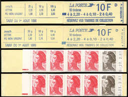 CARNETS (N°Cérès Jusqu'en1964) - Carnets Mixtes 1501 Liberté, 2 Carnets Datés 23/2/87 + RE, 2 Types De Couv., TB - Autres & Non Classés