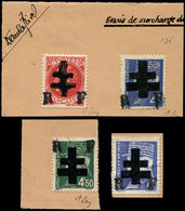 (*) TIMBRES DE LIBERATION - AUDIERNE 2/3, 19 Et 21 : Essais RF Collés Sur 3 Fragts, TB, Signés Mayer - Libération