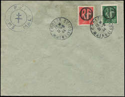 Let TIMBRES DE LIBERATION - CHOLET 8 Et 14 : 50c. Vert Et 1f. Rouge Obl. 31/8/44 Sur Env., TB. C - Befreiung