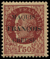 ** TIMBRES DE LIBERATION - MAQUIS FRANCOIS 1 : 1f50 Brun-rouge, TB - Libération