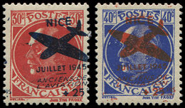 * TIMBRES DE LIBERATION - NICE 13/14 : 30c. Rouge Et 40c. Bleu, TB - Libération