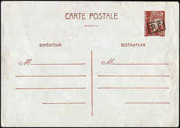 Let TIMBRES DE LIBERATION - POITIERS 38c : CP Entier 1f20 Brun-rouge, Surcharge T III, TB. S - Libération