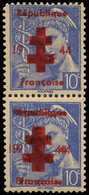 ** TIMBRES DE LIBERATION - PROVINS 1 : 10c. Outremer, DOUBLE Surcharge Tenant à Normal, TB - Libération