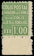 ** COLIS POSTAUX - 66   1f00 Vert, Bdf, TB - Ungebraucht