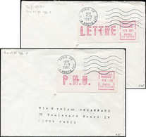 Let Spécialités Diverses - L.S.A. 36/37 : LS3 PC75508, PNU 1,40 Et LETTRE 1,60 Type I Obl. Paris 08 7/11/81 Sur 2 Env.,  - Autres & Non Classés