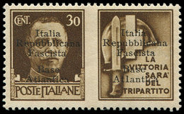 * Spécialités Diverses - BASE NAVALE ITALIENNE 10D : 30c. Sépia, Vignette Milice, TB, Cote Et N° Maury - Sonstige & Ohne Zuordnung