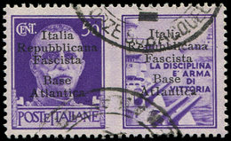 Spécialités Diverses - BASE NAVALE ITALIENNE 11C : 50c. Violet, Vignette Marine, Obl., TB. D - Sonstige & Ohne Zuordnung