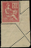 * VARIETES - 116   Mouchon, 10c. Rouge, Cdf, Variété De PIQUAGE, Pelurage, Aspect TB - Neufs