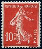 ** VARIETES - 138c  Semeuse Camée, 10c. ECARLATE, Très Bon Centrage, TTB. Br - Neufs