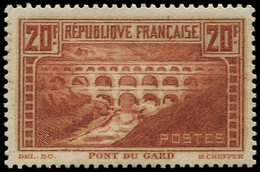** VARIETES - 262b  Pont Du Gard, 20f. Chaudron Clair, T IIB, "rivière Blanche", TB - Neufs