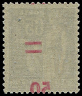 ** VARIETES - 479   Paix, 50 S. 65c. Bleu, Surcharge à CHEVAL Et RECTO-VERSO, TB - Ungebraucht