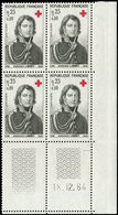 ** VARIETES - 1434   Croix Rouge, 0,25 + 0,10, BLOC De 4 CD 18/12/64, ERREUR, TB - Neufs