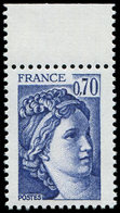 ** VARIETES - 2056   Sabine, 0,70 Bleu-violet, SANS PHOSPHO, Bdf, TB. J - Neufs