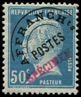 * VARIETES - Préo 68    50c. Bleu, Surchargé SPECIMEN En Rose, TB - Neufs