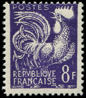 ** VARIETES - Préo 109   8f. Violet, SANS SURCHARGE, TB - Neufs