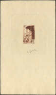 EPREUVES D'ARTISTES ET D'ATELIER - 738   Sarah Bernhardt, 4f. NON EMIS, épreuve D'artiste En Brun Signée Gandon, TB - Künstlerentwürfe