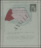 Let ENTIERS POSTAUX - Chaplain, 50c. Noir, CL Télégramme N°E3, Essai Carton Gris, Plan Vert-bleu, Carmin Et Rose, Surch. - Pneumatiques