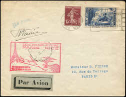 Let Air Bleu - N°189 Et 307 Obl. NICE RP 16/2/38 S. Env., Ligne PARIS-MARSEILLE (Air France) Poursuivie Sur Nice (), TB - Premiers Vols