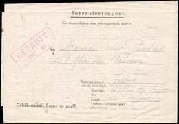 Let Guerre 1939/1945 - Formule Interniertenpost Avec Censure GEPRUFT N°6 Provenant D'un Interne Civil Au Val De Grace, R - Guerre De 1939-45