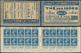 ALGERIE Carnet 5D : 25c. Bleu, S. 61, THE DES INDES/L'AIGLE, TTB, Cote Et N° Maury - Sonstige & Ohne Zuordnung