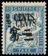 * CHINE Taxe 20a : 2c. S. 5c. Bleu, DOUBLE Surcharge, TB - Autres & Non Classés