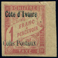 * COTE D'IVOIRE Colis Px 4 : 1f. Rose Sur Paille, Bdf, TB. Br - Sonstige & Ohne Zuordnung