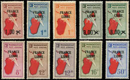 ** MADAGASCAR PA 45/54 : Série FRANCE LIBRE, TB, Cote Maury - Sonstige & Ohne Zuordnung