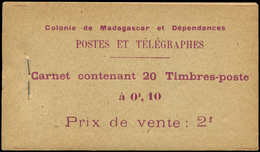 MADAGASCAR Carnet 5 : 10c. Brun Et Violet, Carnet De 20, TB, Cote Et N° Maury - Sonstige & Ohne Zuordnung