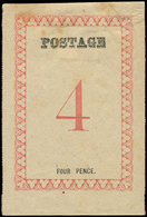 (*) MADAGASCAR Courrier Consulaire Britannique 43a : 4p. Rose-rouge, Sans Le Cachet, Légères Rouss., R Et TB - Sonstige & Ohne Zuordnung