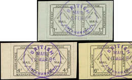 MADAGASCAR Courrier Consulaire Britannique 48/50 : En PAIRES Avec Bords, Obl., TB - Sonstige & Ohne Zuordnung