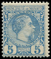 ** MONACO 3 : 5c. Bleu, Charles III, TB - ...-1885 Préphilatélie