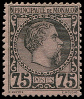 ** MONACO 8 : 75c. Noir Sur Rose, Charles III, TB - ...-1885 Préphilatélie